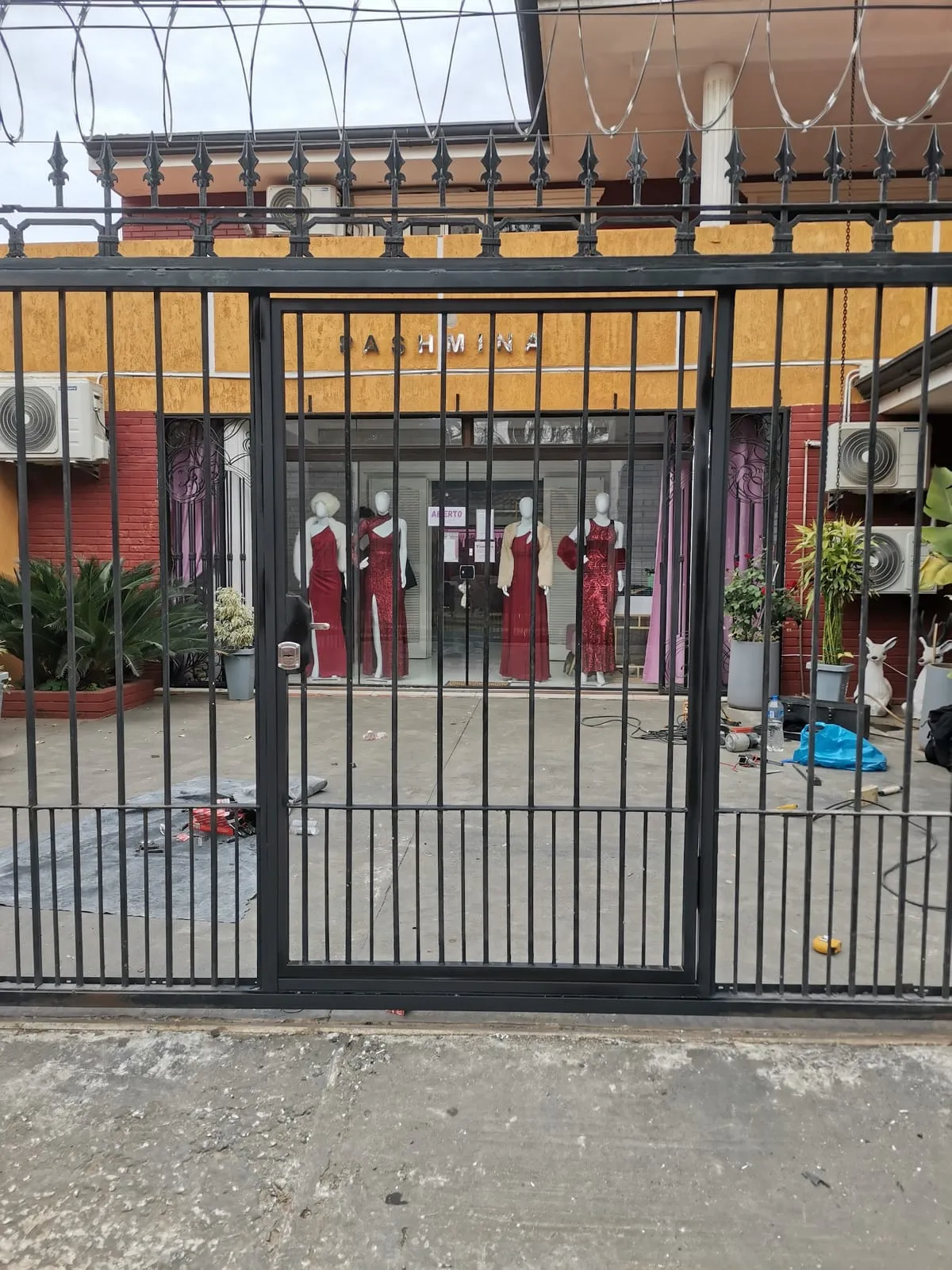 Reja con puerta peatonal — trabajo de Metalúrgica Lira en Mariano Roque Alonso